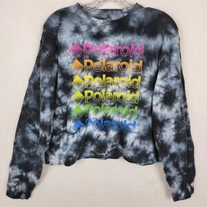 Polaroid Tie Dye Crop Top Juniors XL 15/17 Long Sleeve Graphic Y2K